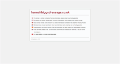 Desktop Screenshot of hannahbiggsdressage.co.uk